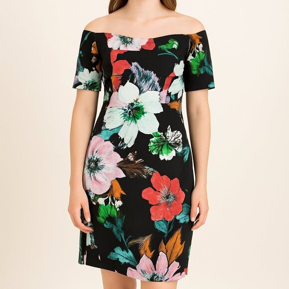 MILLY Dresses & Skirts - Women's - Milly Floral Off The Shoulder Dress, Size 8